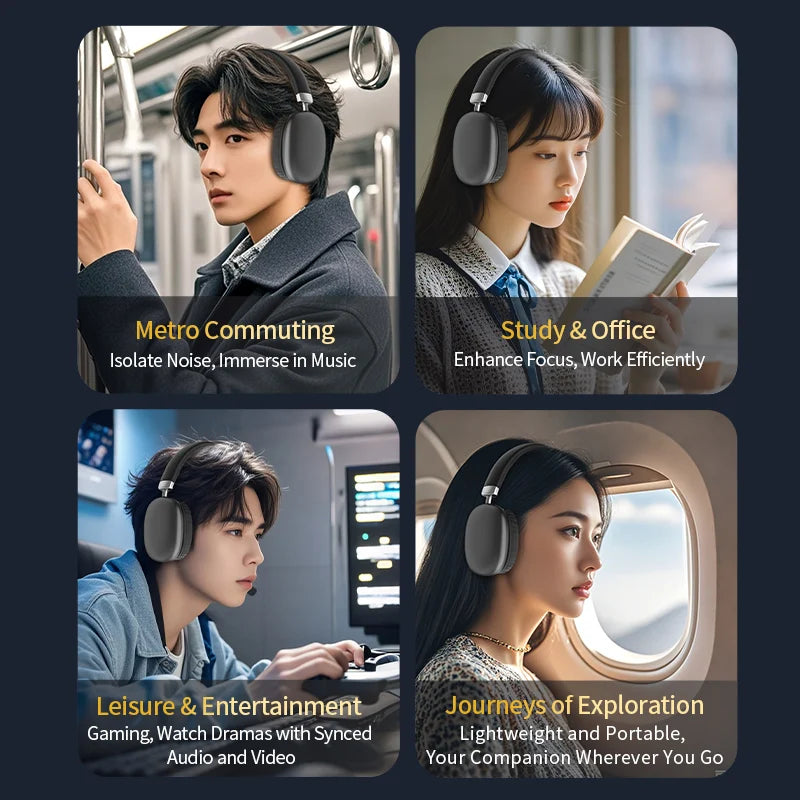 Soyto T10 Wireless Foldable Headphones BT5.3 Stereo Headset with Mic Casque P9 Pro Max ODM Audifono Auriculares Fone De Ouvido