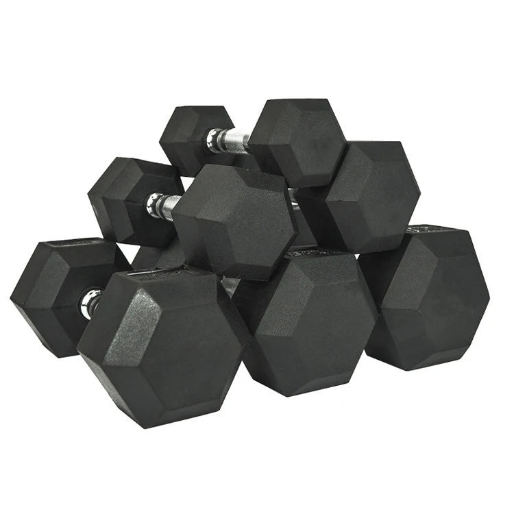 High Quality Hexagonal Rubber Coated 5lb/2.5KG Increasing Gym Fitness Equipment Dumbells Hex Dumbbell Set