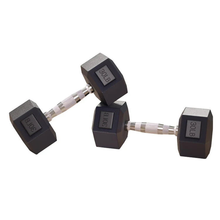High Quality Hexagonal Rubber Coated 5lb/2.5KG Increasing Gym Fitness Equipment Dumbells Hex Dumbbell Set