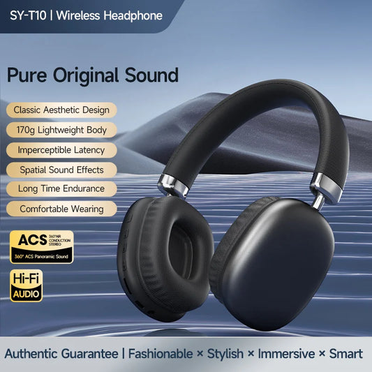 Soyto T10 Wireless Foldable Headphones BT5.3 Stereo Headset with Mic Casque P9 Pro Max ODM Audifono Auriculares Fone De Ouvido
